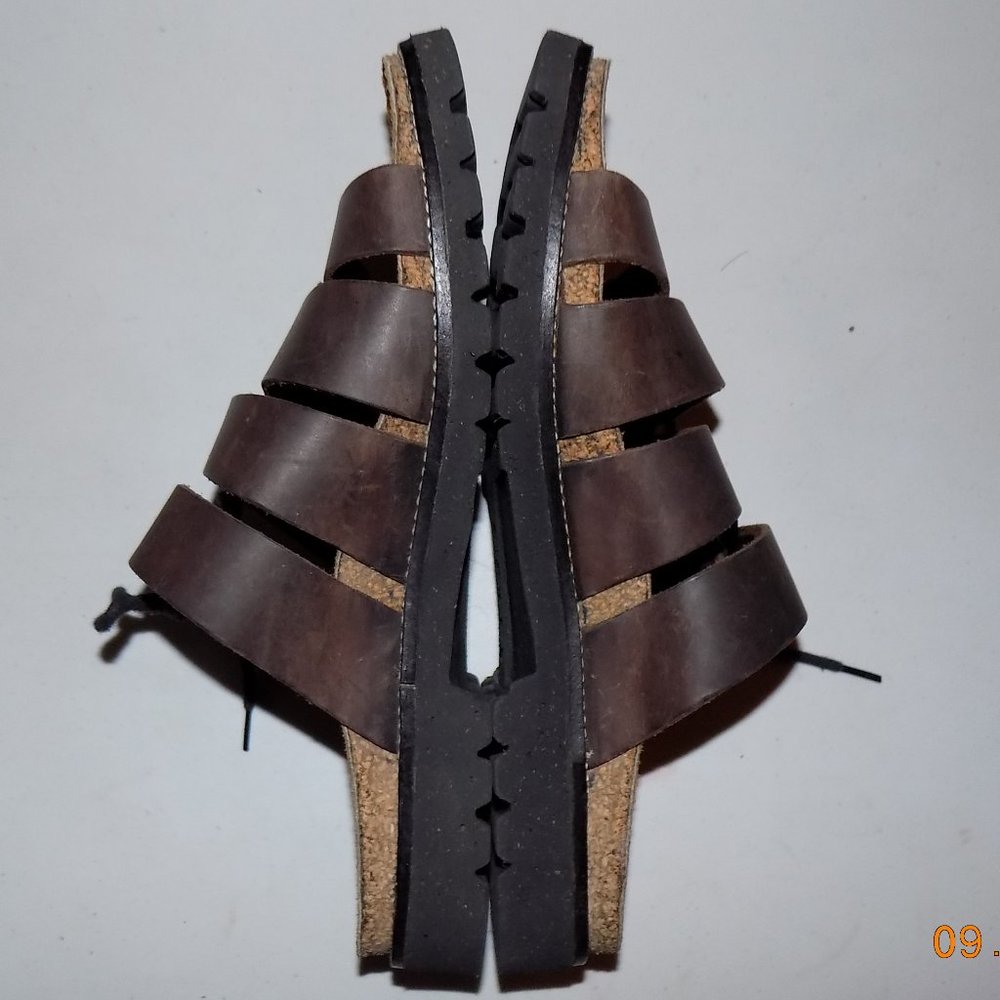 Naot Lace brown buffalo leather EU38 US7 - Picture 3 of 11